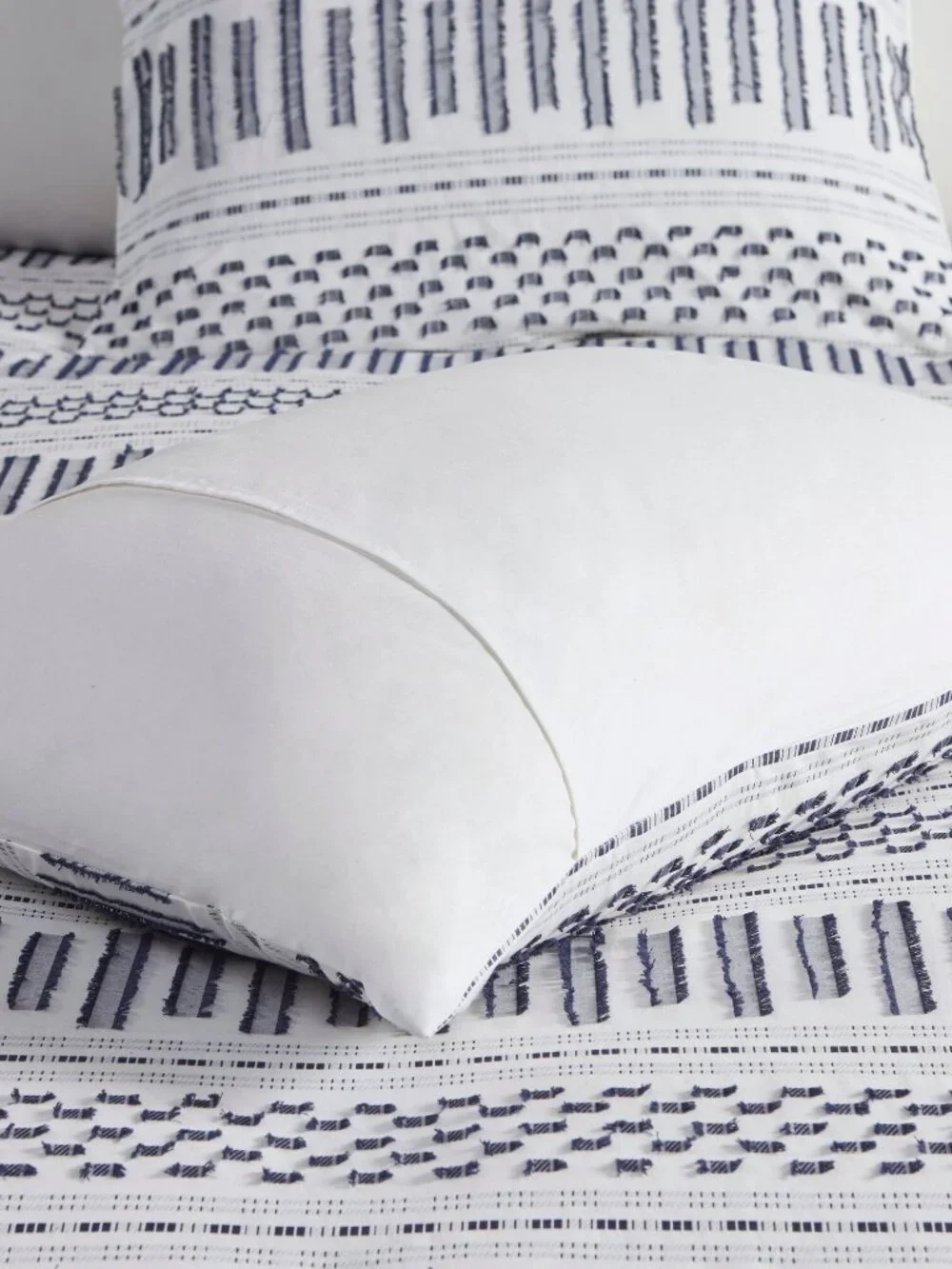 INK+IVY Rhea 100% Cotton Raised Pattern Comforter Mini Set - Charcoal - King NEW